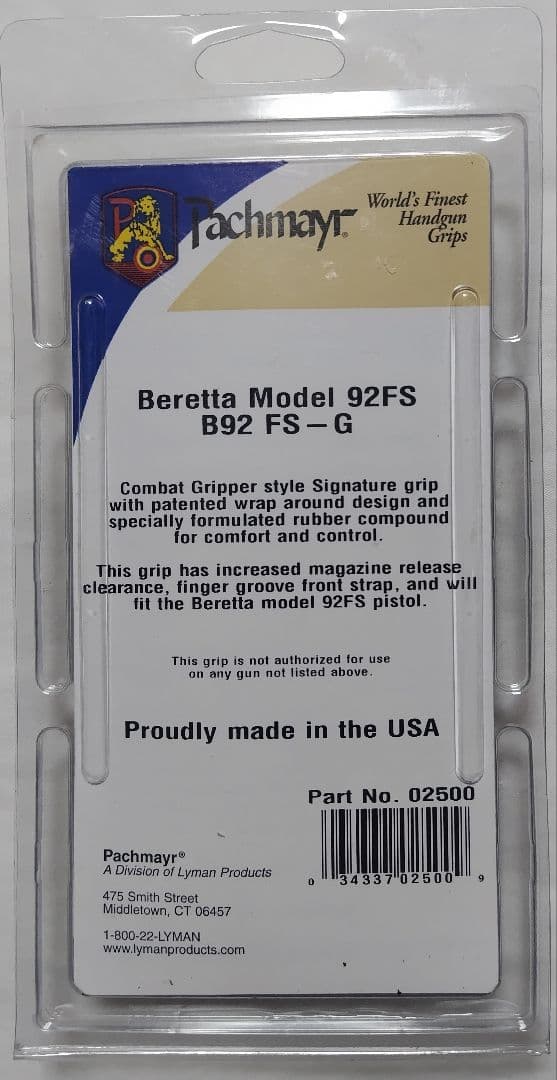 パックマイヤー ベレッタ M92FS ラバーグリップ 実物 未使用