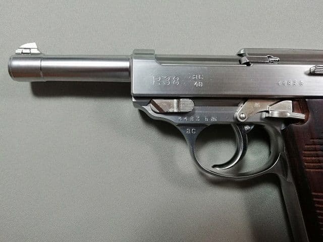 最終特価 美品 マルゼン ワルサー Ｐ38 木製グリップ付き ブローバック