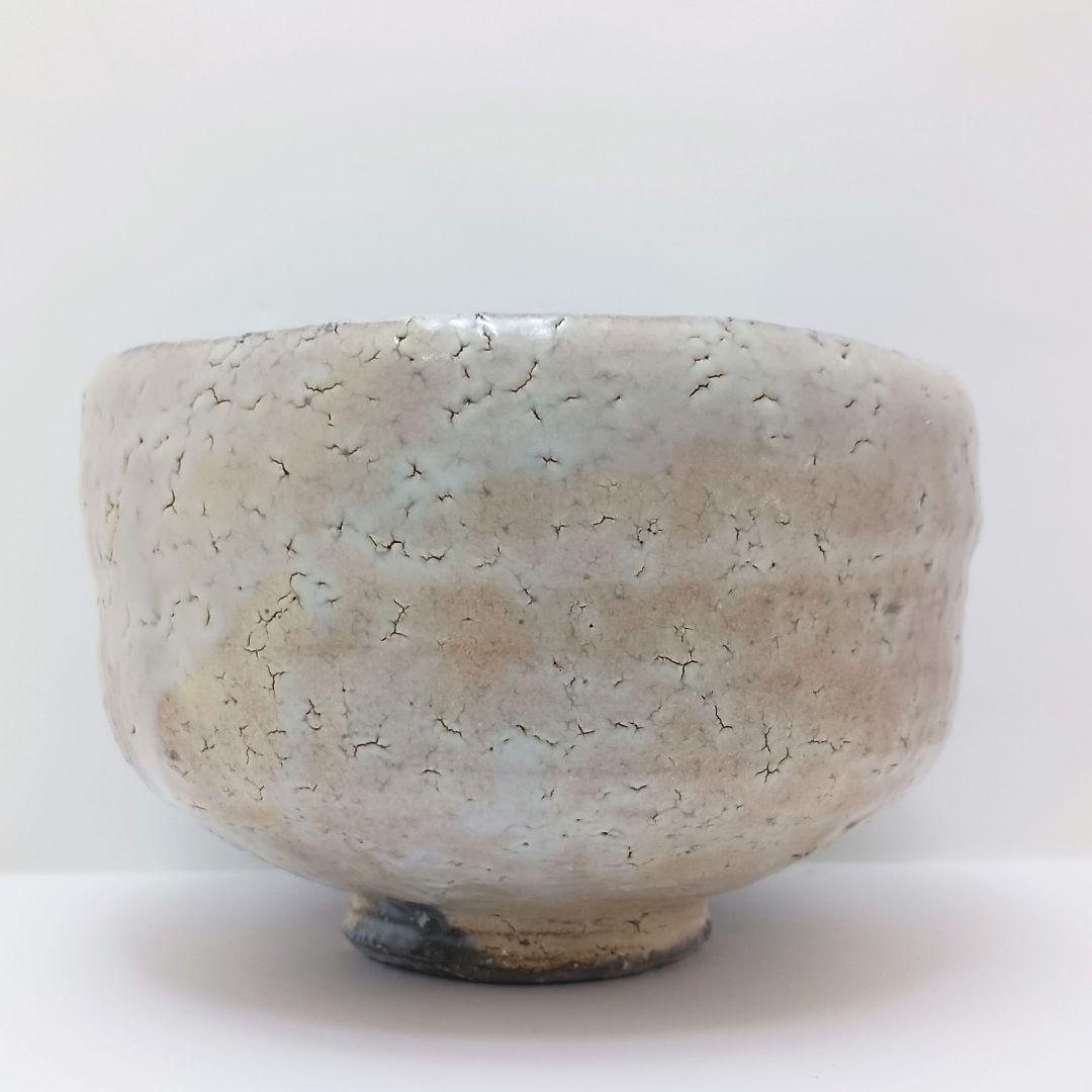 Y2446-6 茶道具 萩茶碗 林紅陽「かすがい」前大徳紹尚 書付 共箱　#4