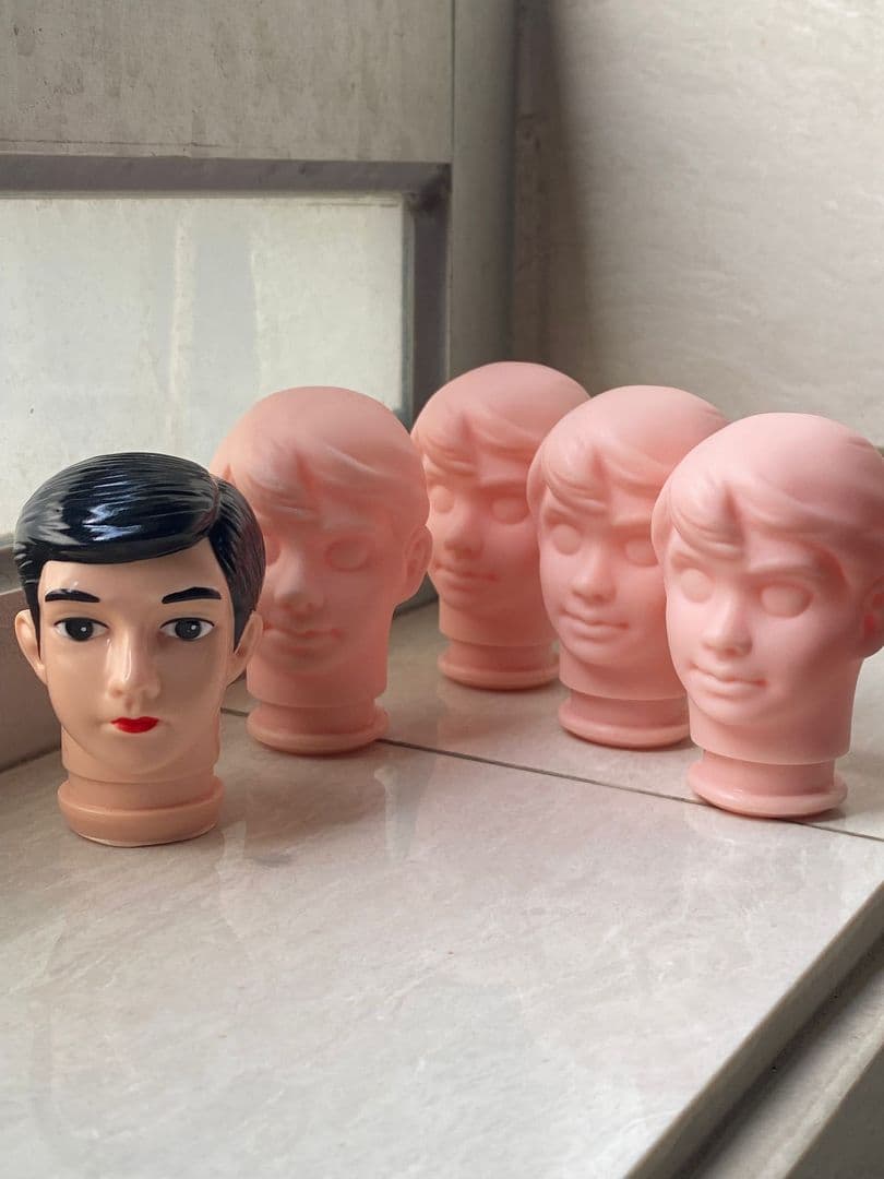 ソフビ マスク 頭部 ５つ セット面取れ