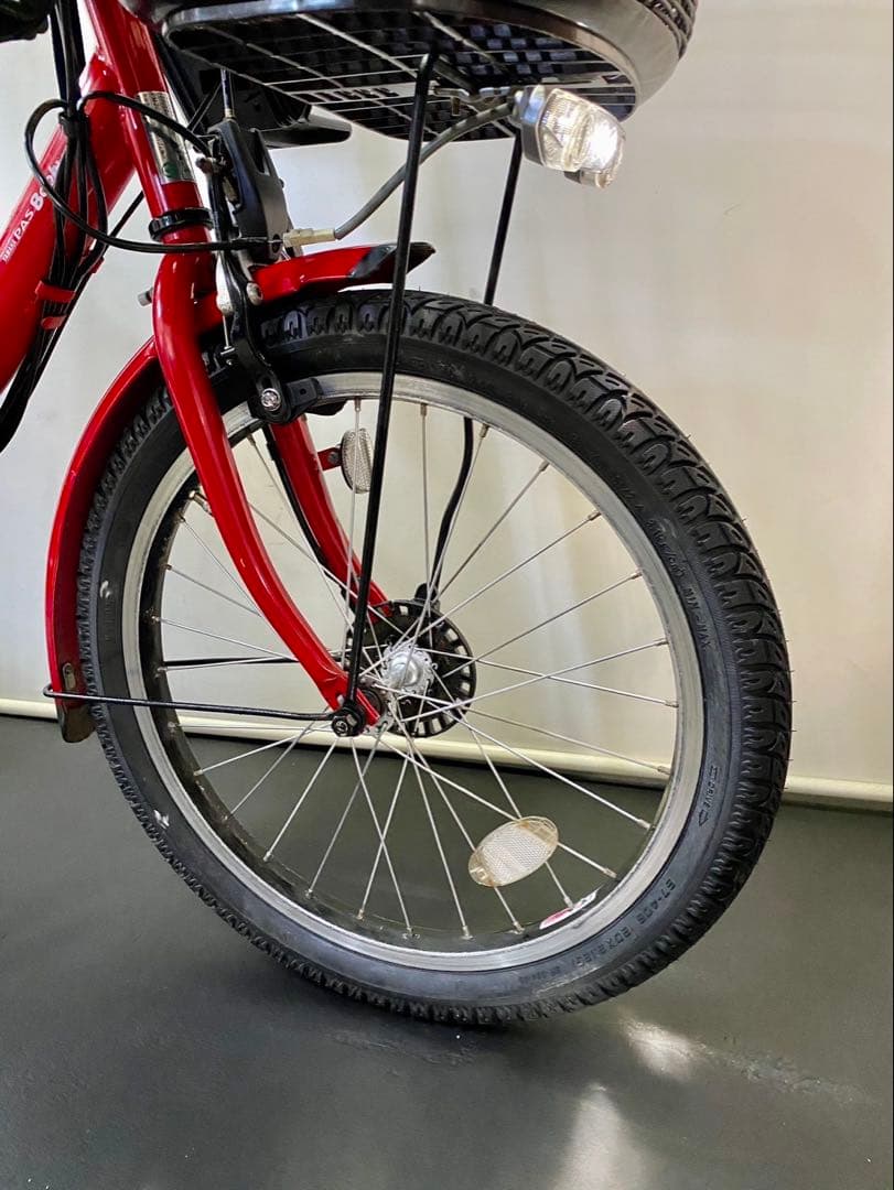 1年保証 ヤマハ　パスバビー　20インチ　子供乗せ　赤色　電動アシスト自転車