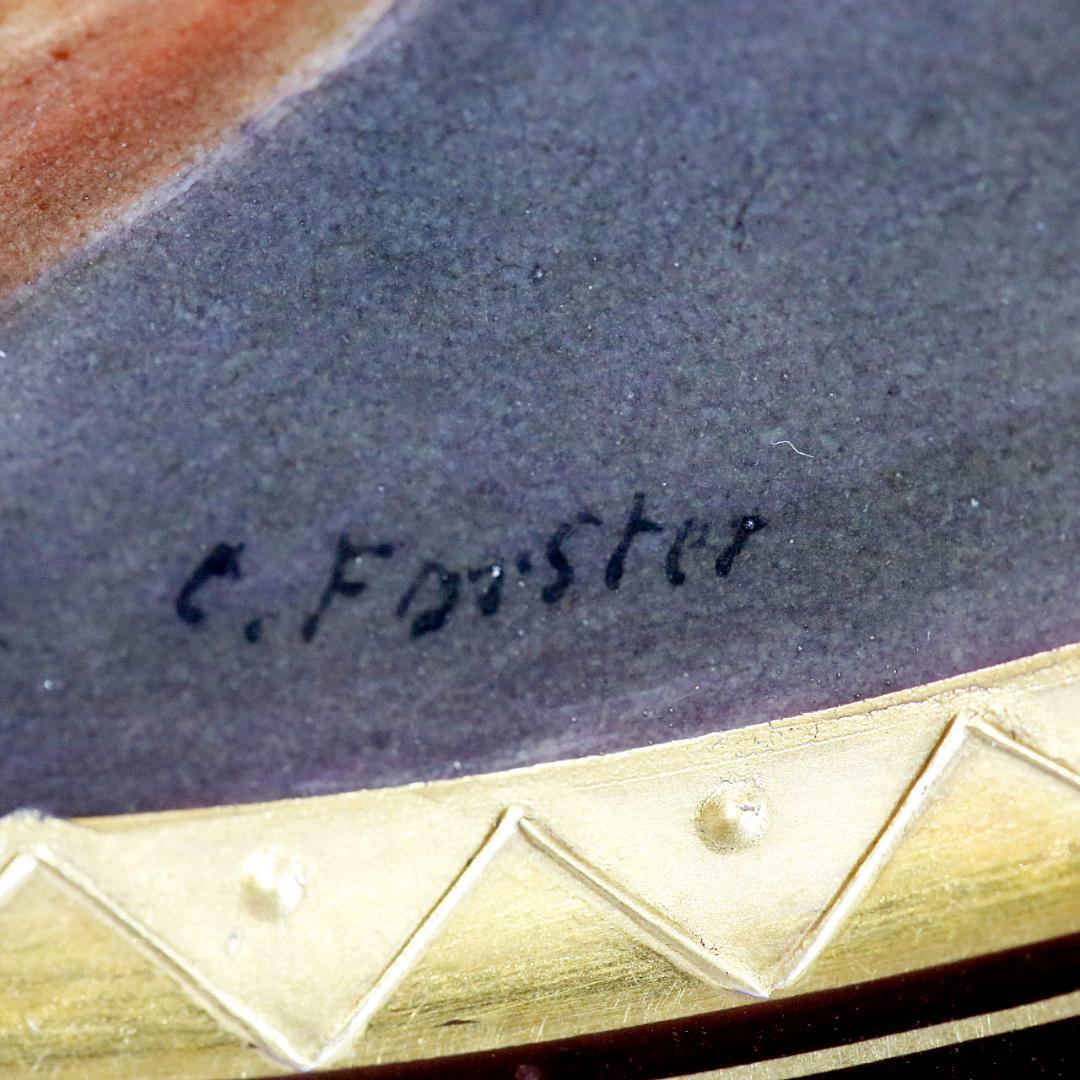 【送料込み】ヴィエナスタイル プレート 女性像 金彩