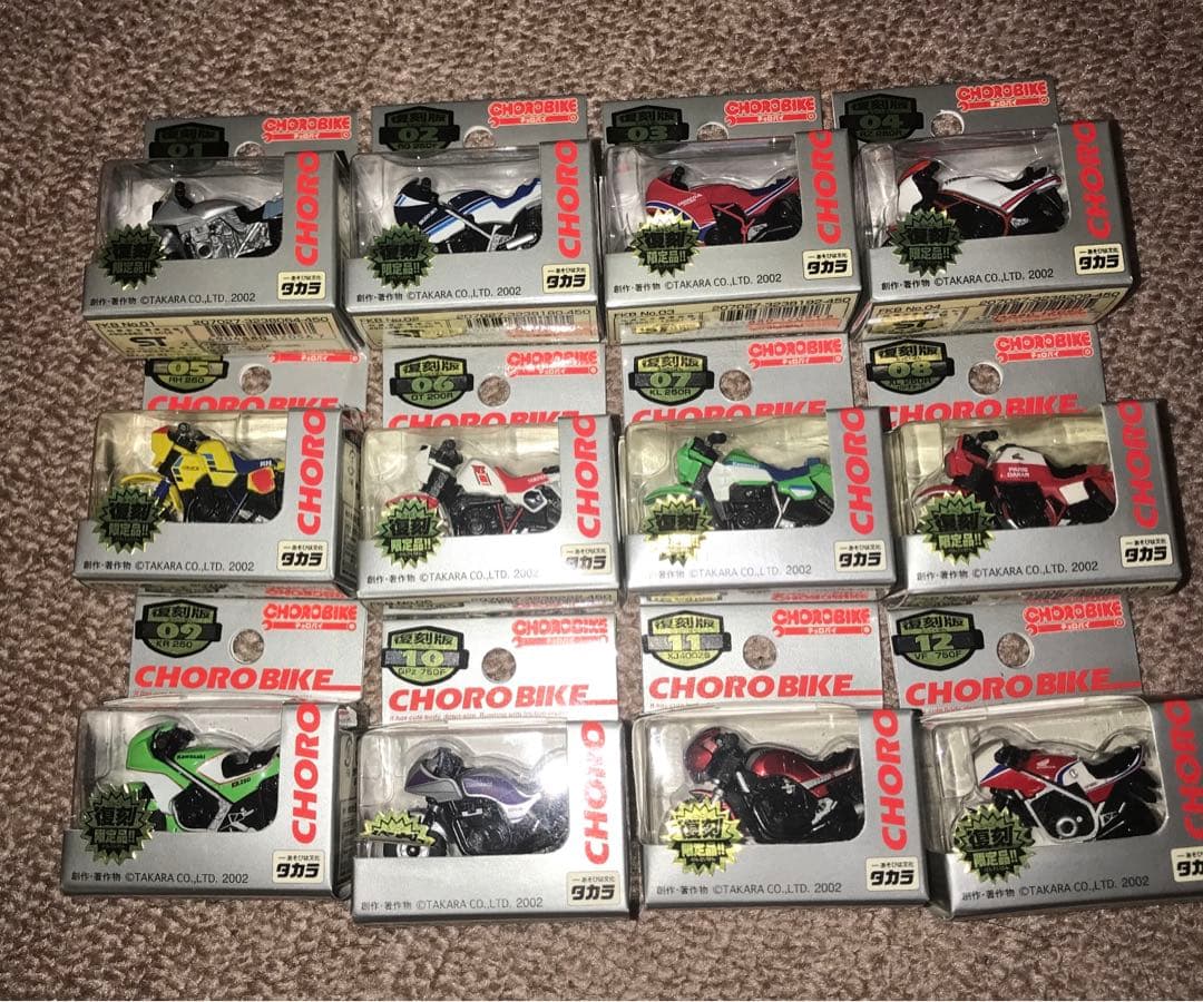 チョロバイ　復刻版　12台セット　販売時飾り台紙付き