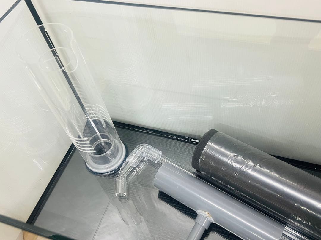 900×300×300㎜オールガラスオーバーフロー水槽セット　ブラック/ブラック