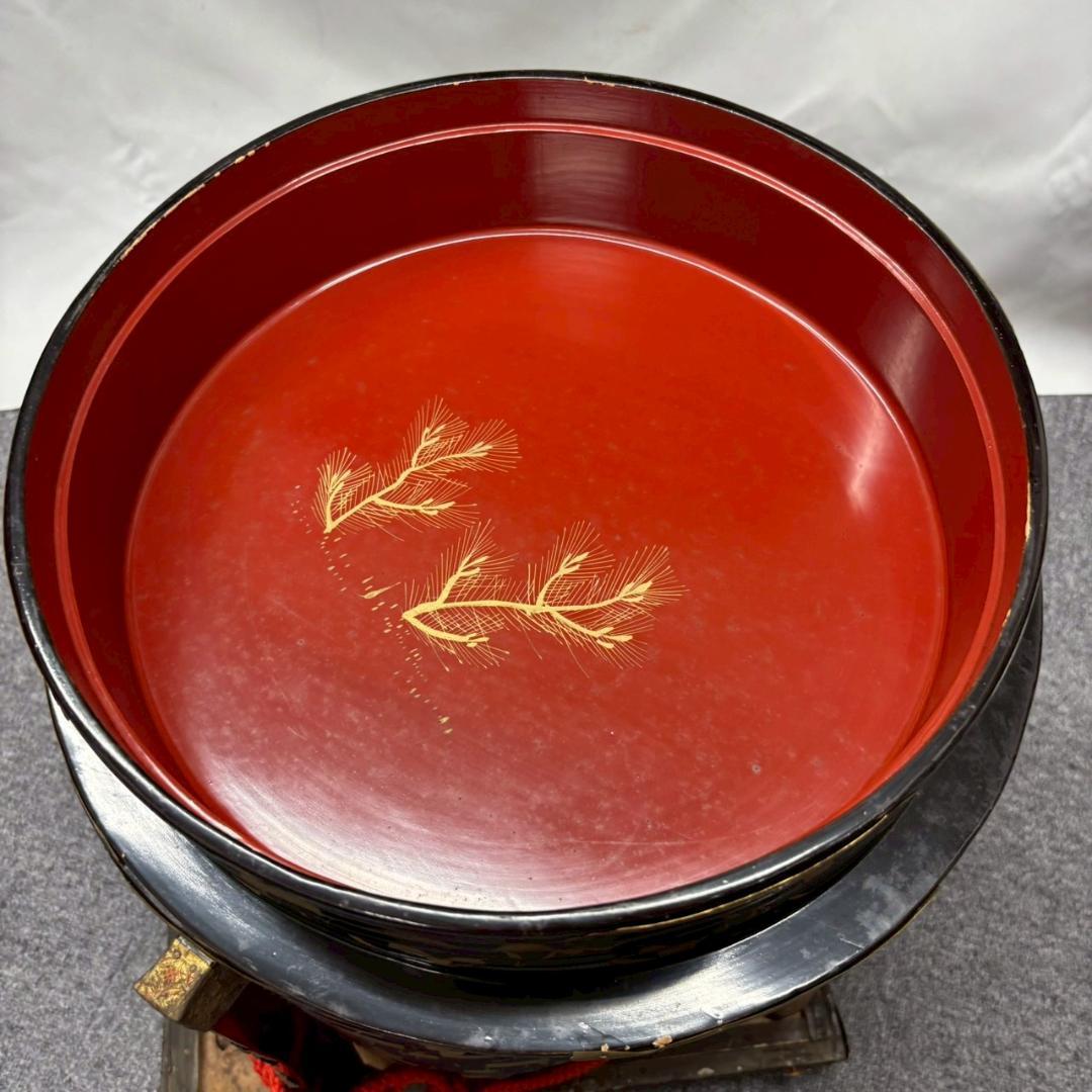 時代 行器 ほかい 漆塗 金蒔絵 日本美術 アンティーク 古道具 工芸品 ②