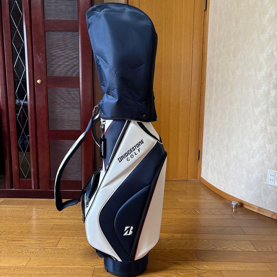BRIDGESTONE GOLF キャディバッグ ホワイト/紺色