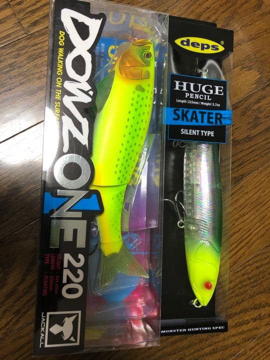 ジャッカル ダウズワン220 デプス ヒュージペンシルスケーター チャート 黄