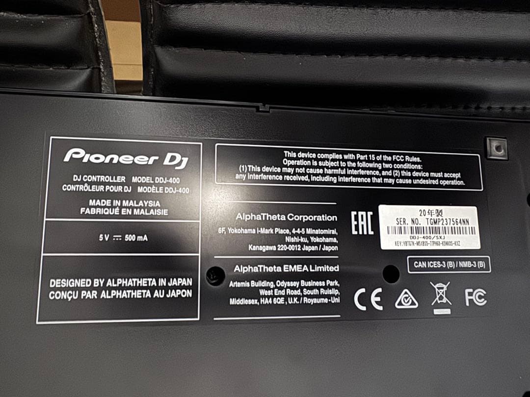 2020年製 PIONEER DJ DJコントローラー DDJ-400