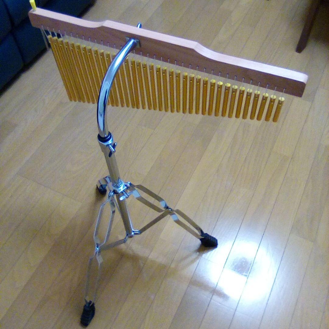 ウインドチャイム 木製・金属製 調整可能スタンド付き