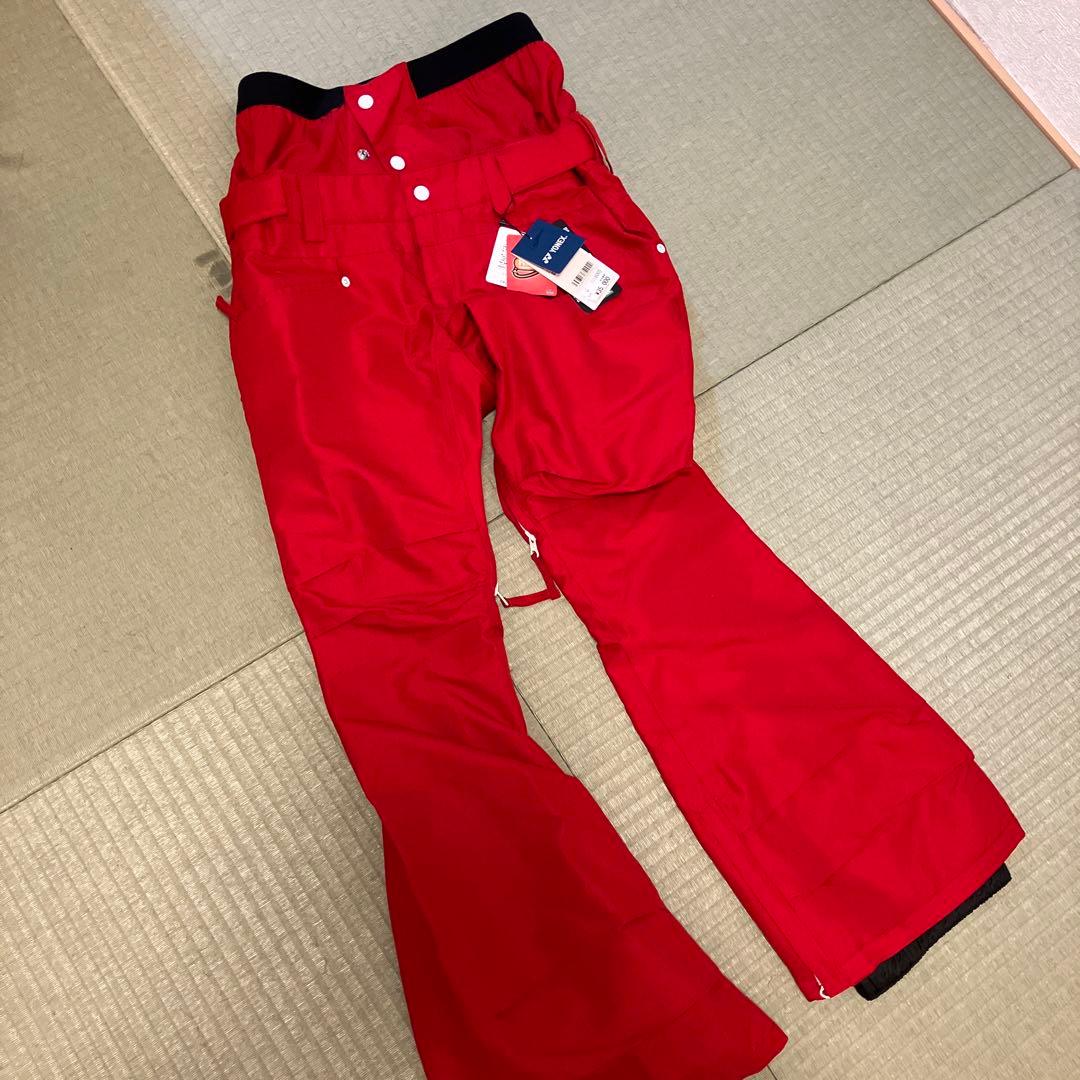 赤色 スノーボードウェア 女性用 パンツ