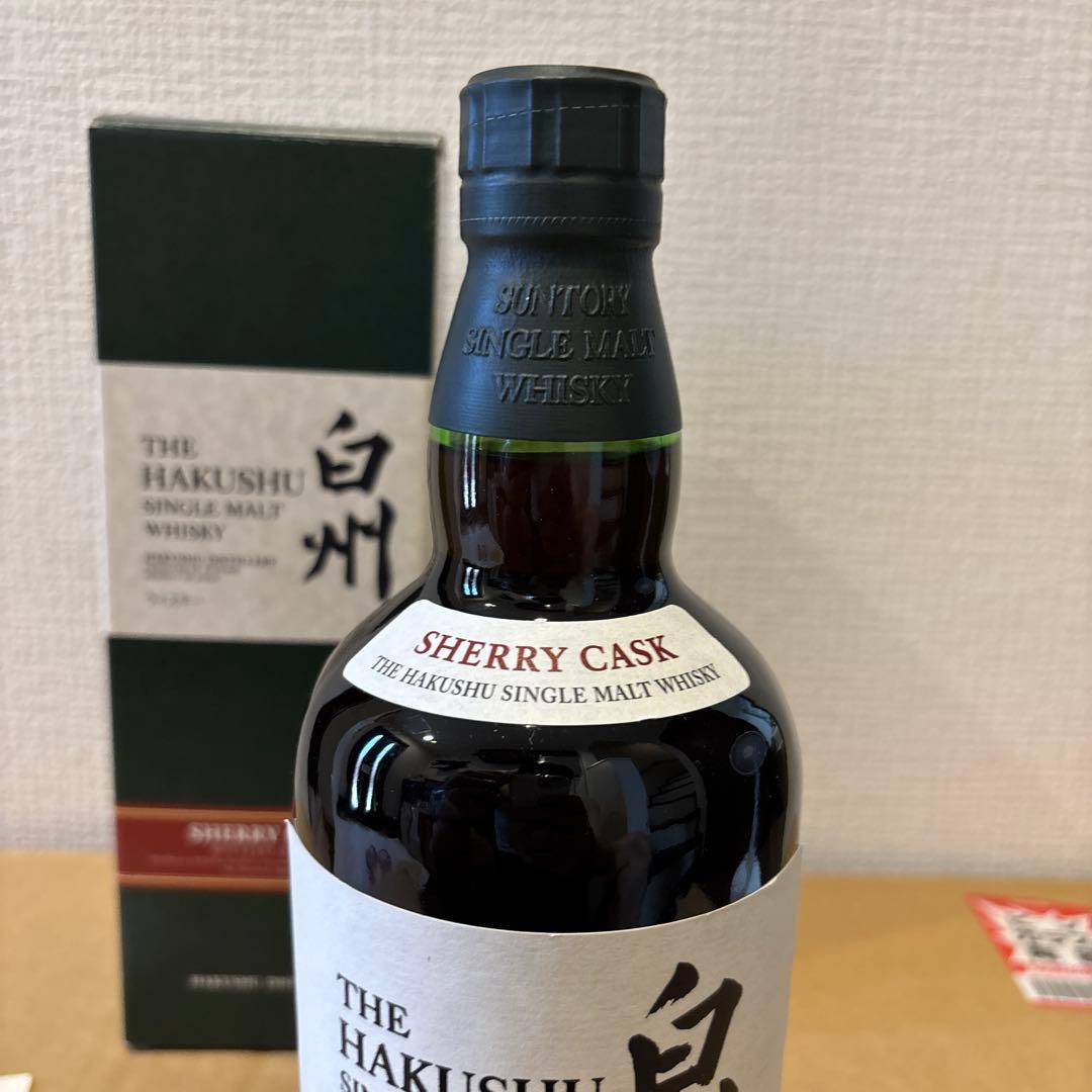 サントリー シングルモルト ウイスキー 白州2014 シェリー　冊、箱付　未開封