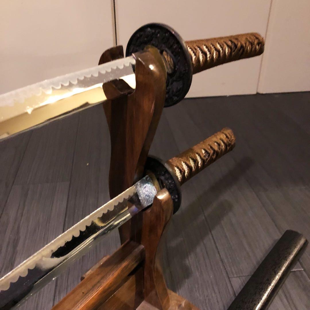 本格模造刀　居合刀　 セット　太刀　脇差　大小セット　茶拵え