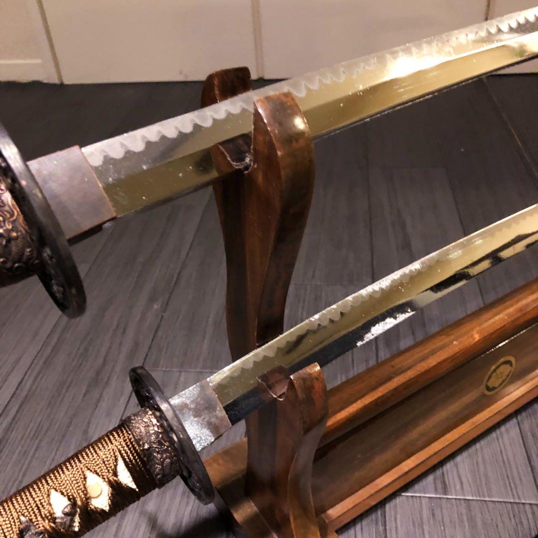 本格模造刀　居合刀　 セット　太刀　脇差　大小セット　茶拵え