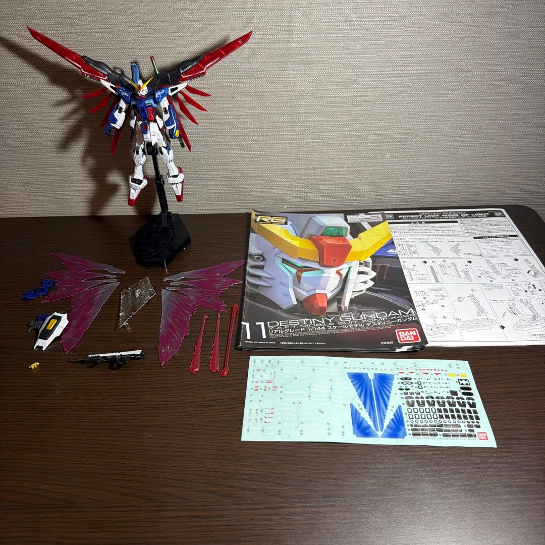 ガンプラ　ディスティニーガンダム　チタニウムフィニッシュ(RG)光の翼オプション