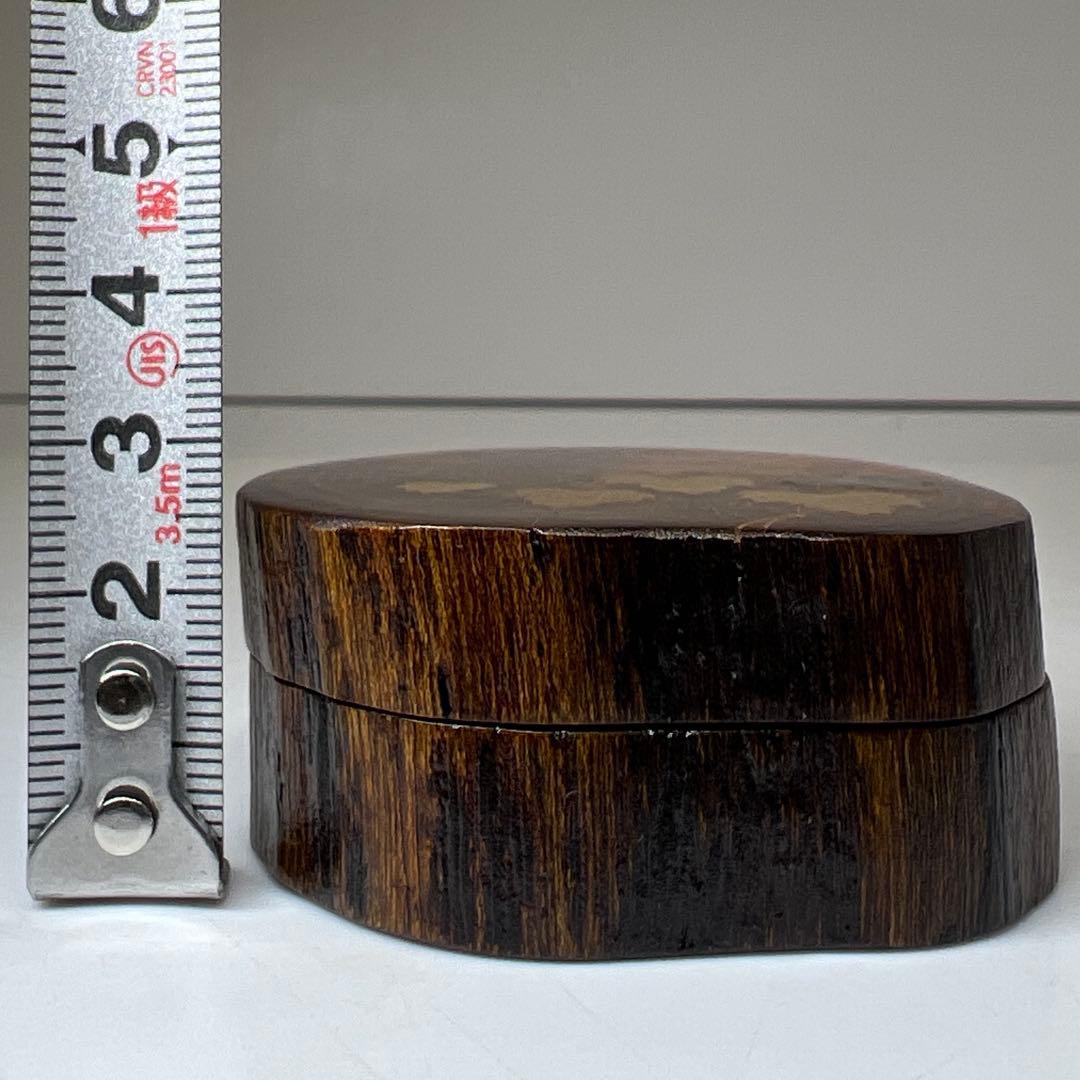 山下泰園 蔦蒔絵 香合 共箱 w4.4cm 東キ8-0127☆2F