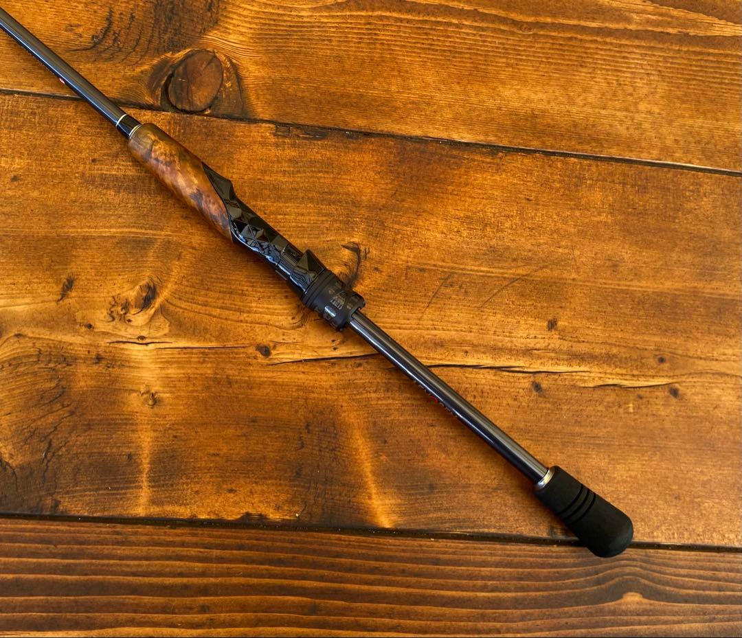 スピニングロッド　S702ML バスロッド　バス釣り　トラウト　ウッドグリップ