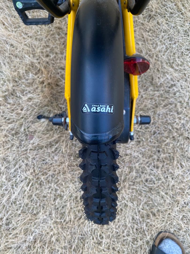 イエロー 幼児用自転車 前面バスケット付き　dally bmx 16インチ