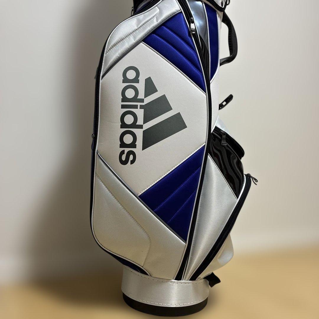 adidas キャディバッグ ホワイト/ブルー