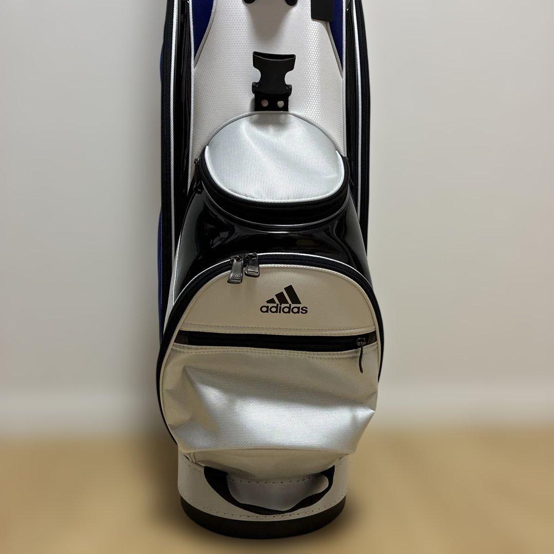 adidas キャディバッグ ホワイト/ブルー