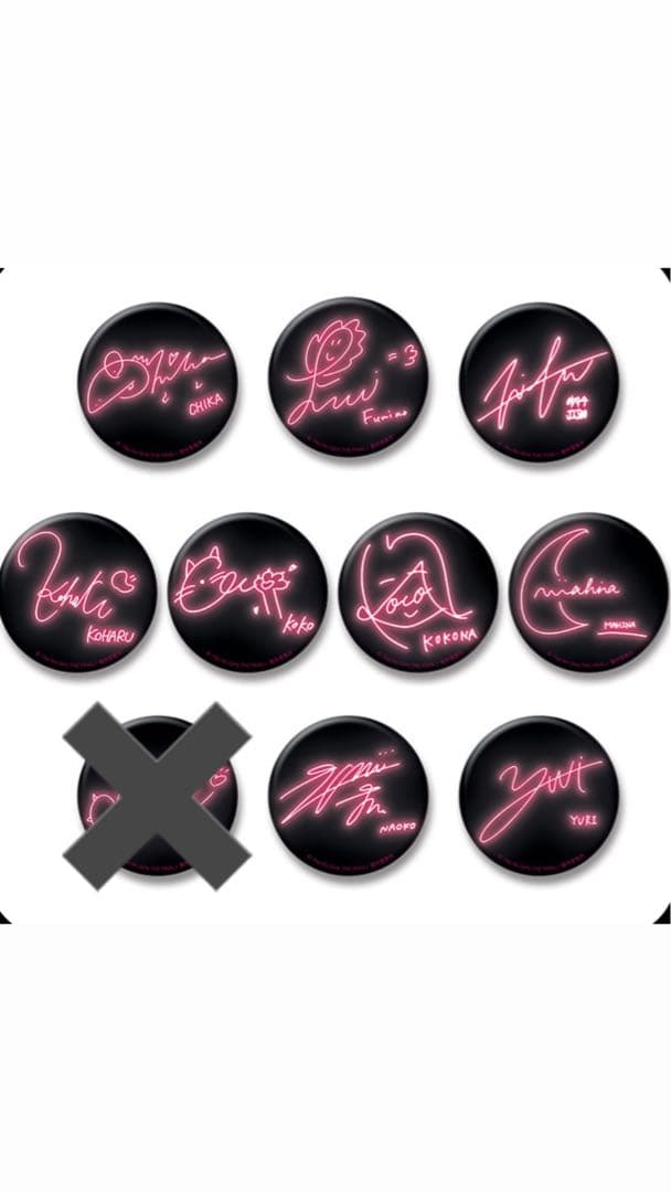 ノーノーガールズサ インデザイン 缶バッジ 9個セットMOMOKA以外