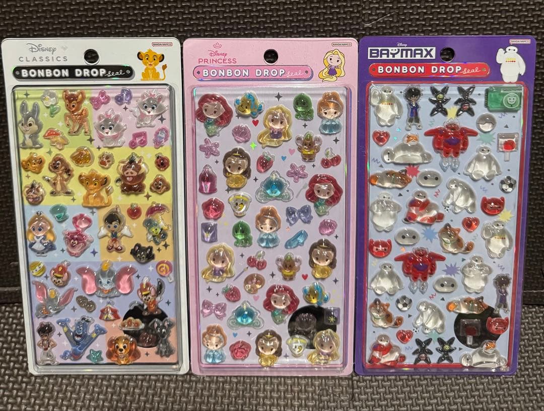 正規品 ディズニーボンボンドロップシール6枚セット