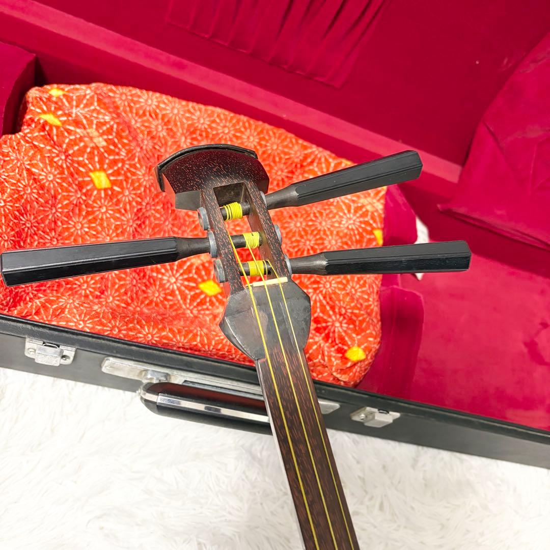 【高級】三味線 細棹 本体 専用ハードケース付