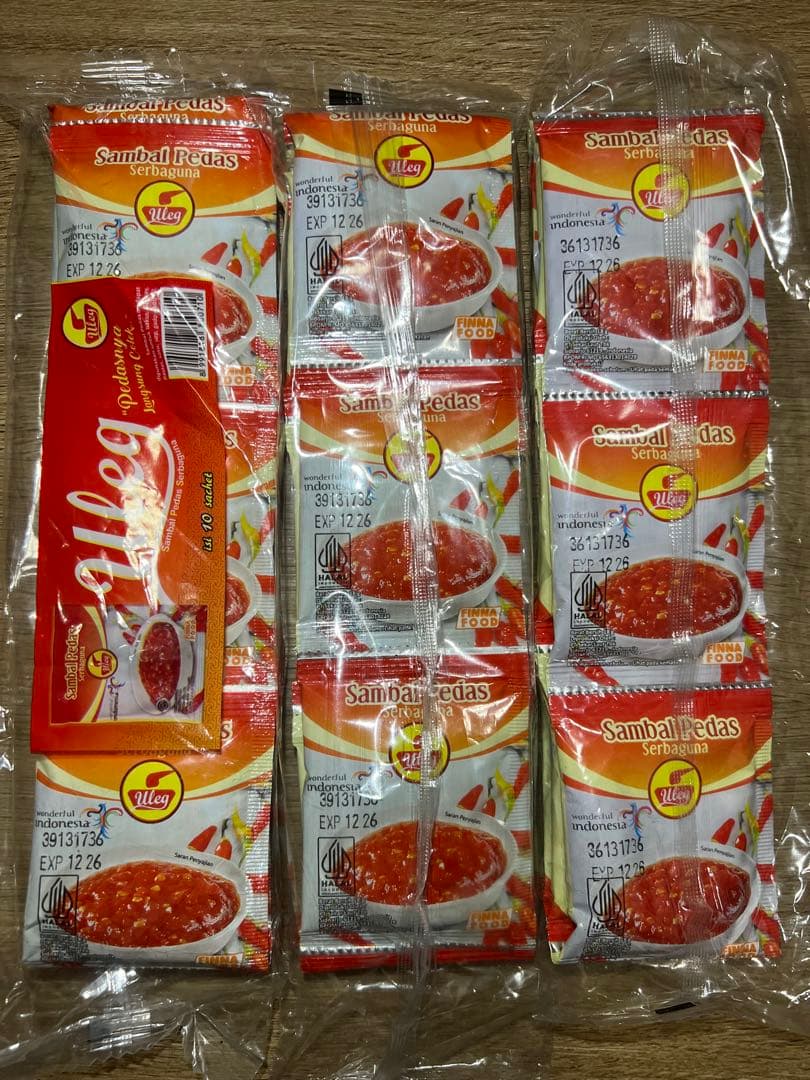 インドネシア チリ ULEG サンバル PEDAS 30袋 ☆新品☆