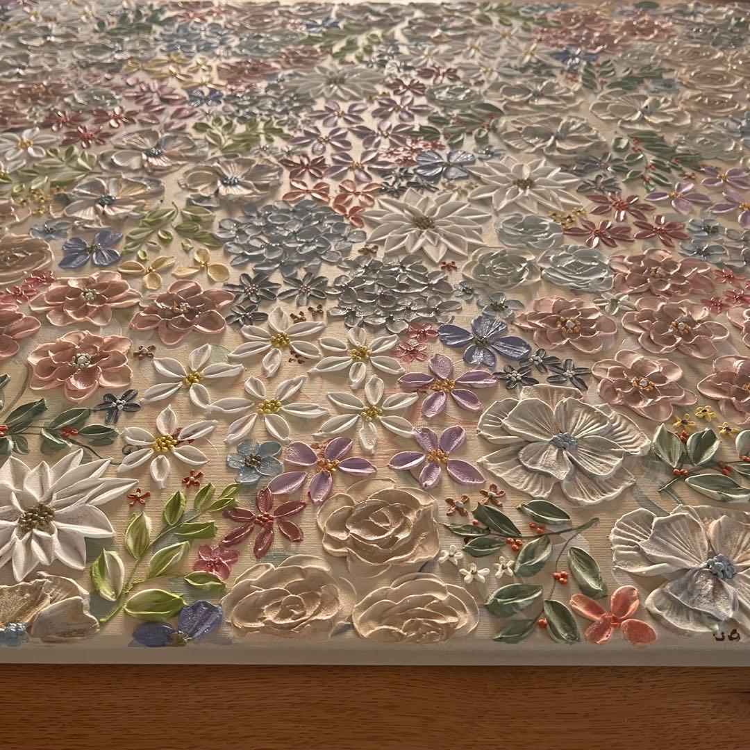 F30号 抽象アート キャンバス作品くすみカラー 優しい色合い 壁掛け