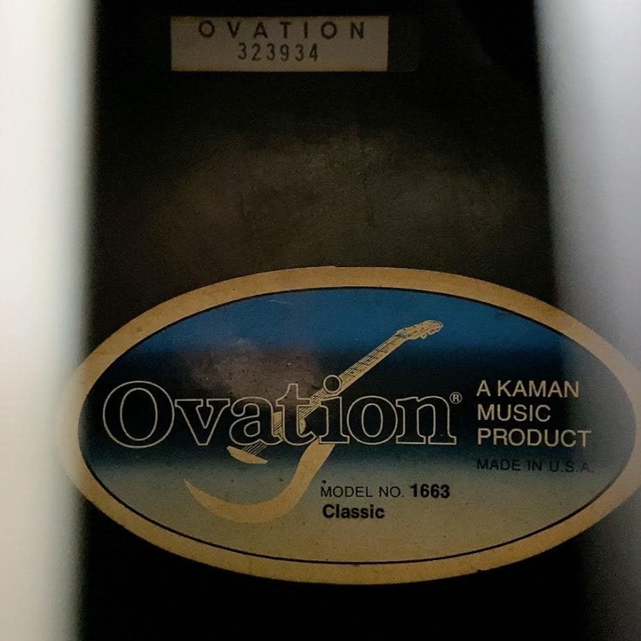 OVATION 1663 CLASSIC MADE IN USAエレガットギター
