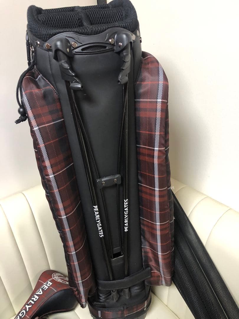 PEARLY GATES チェック柄 キャディバッグ　ヘッドカバー8点