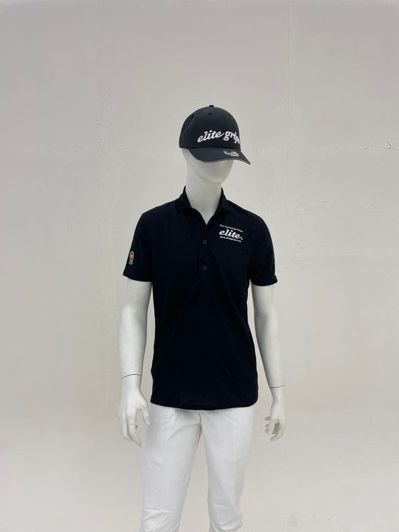 エリートグリップ　半袖ポロシャツ　スリムフィット　ブラック　L 新品