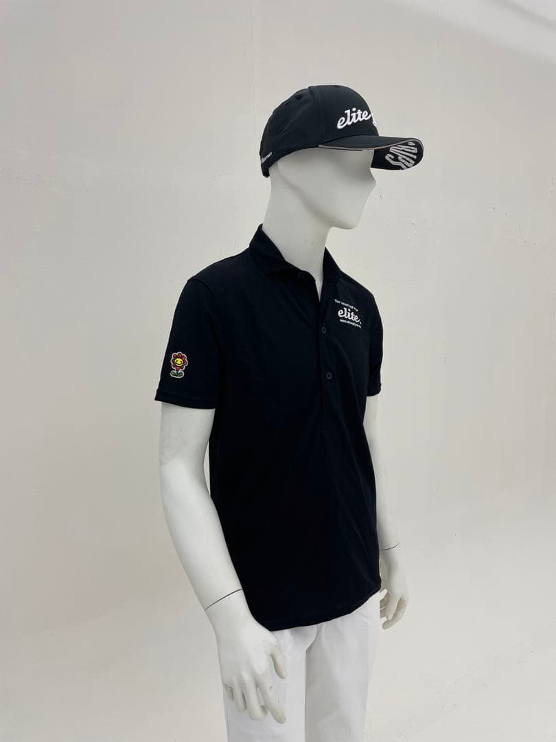 エリートグリップ　半袖ポロシャツ　スリムフィット　ブラック　L 新品