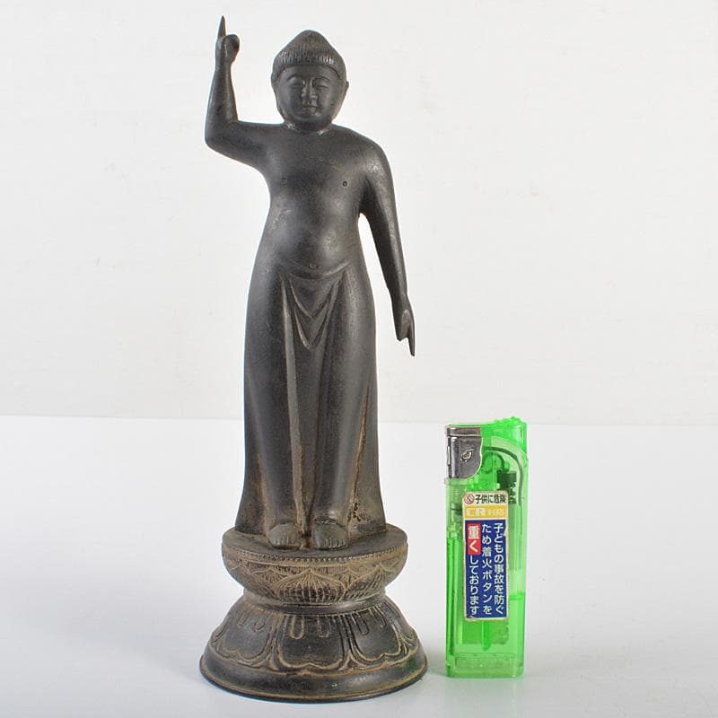 仏教美術　古銅　誕生仏　仏像　M　R6793