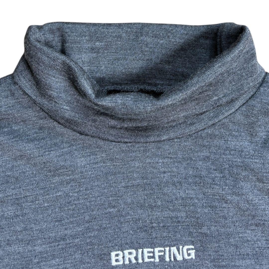 BRIEFING ブリーフィング　ウール タートルネックの長袖シャツ XL