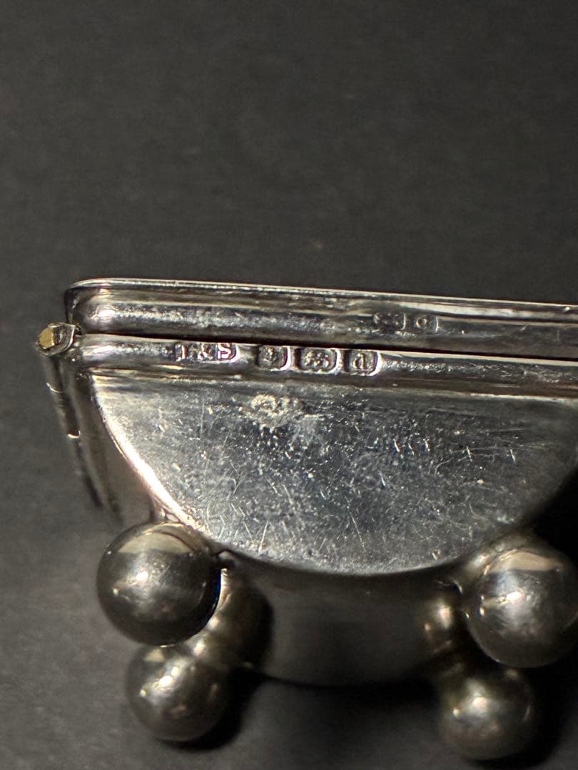 1903–1904年 英国製 純銀 小物入れ スターリングシルバー アンティーク