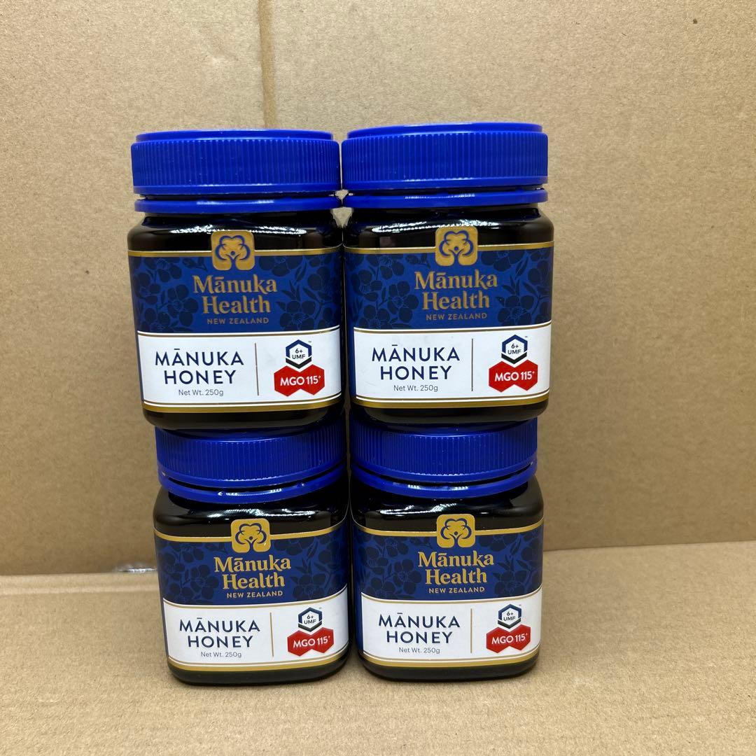 マヌカヘルス マヌカハニー MGO115 + 250g 正規品 4個セット