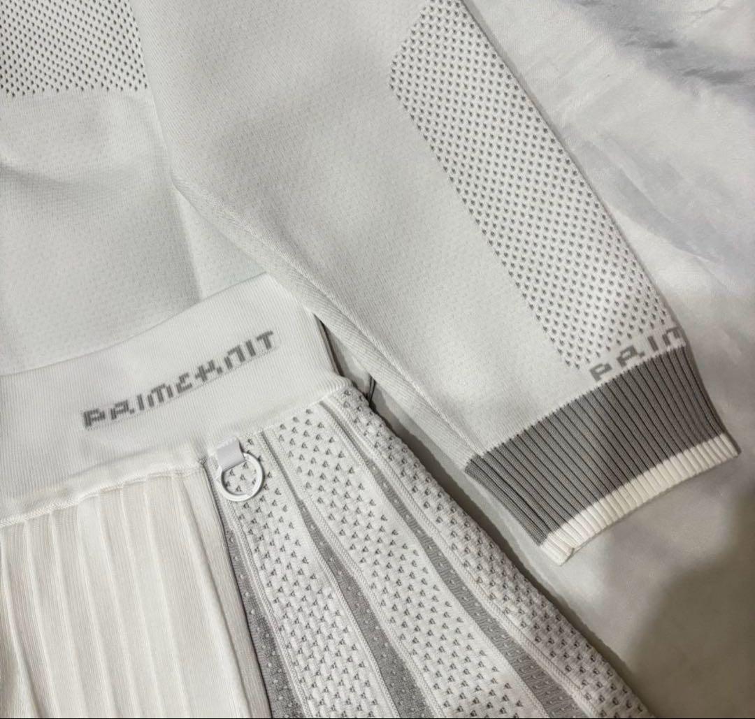 新品adidasゴルフ人気PRIMEKNITニットプリーツスカートセットアップ