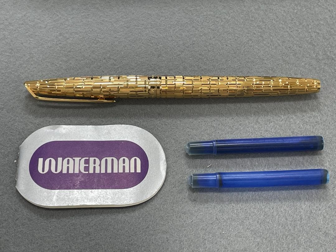 WATERMAN 万年筆 18Kゴールド 万年筆 編み目模様