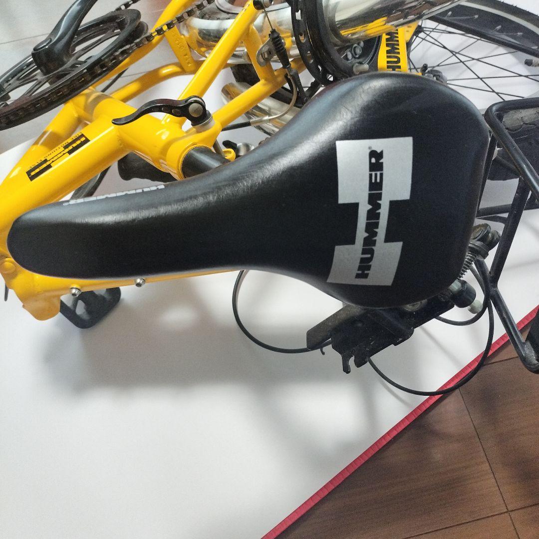 【引き取り可能な方】折りたたみ自転車（HUMMER ハマー） イエロー