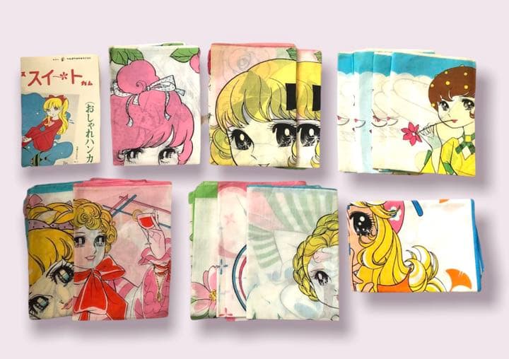 【掘り出し物！非売品未使用】昭和の女性人気漫画家　レトロハンカチ13枚セット