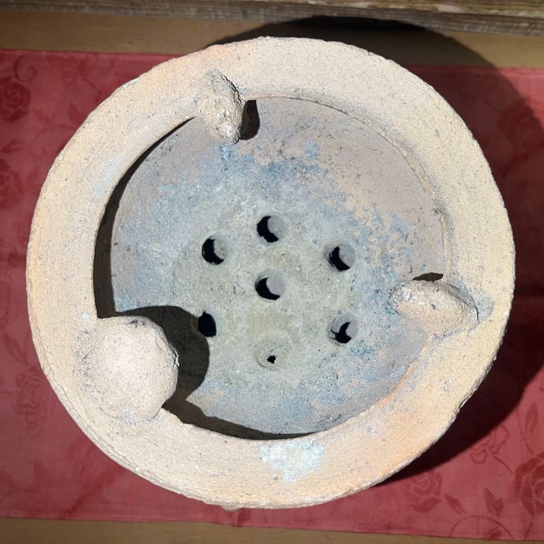 鈴*木様 煎茶道具　炉　鬼面地小爐　一方堂造