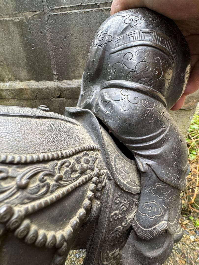 ‼️最後の値段‼️リサイクルFORT必見‼️4/14⑨‼️唐人乗り支那馬図‼️銅製香炉‼️