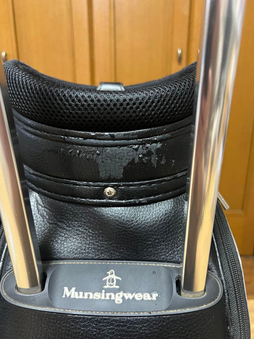 マンシングウェア キャディバッグ カート式 軽量 ペンギンロゴ 黒