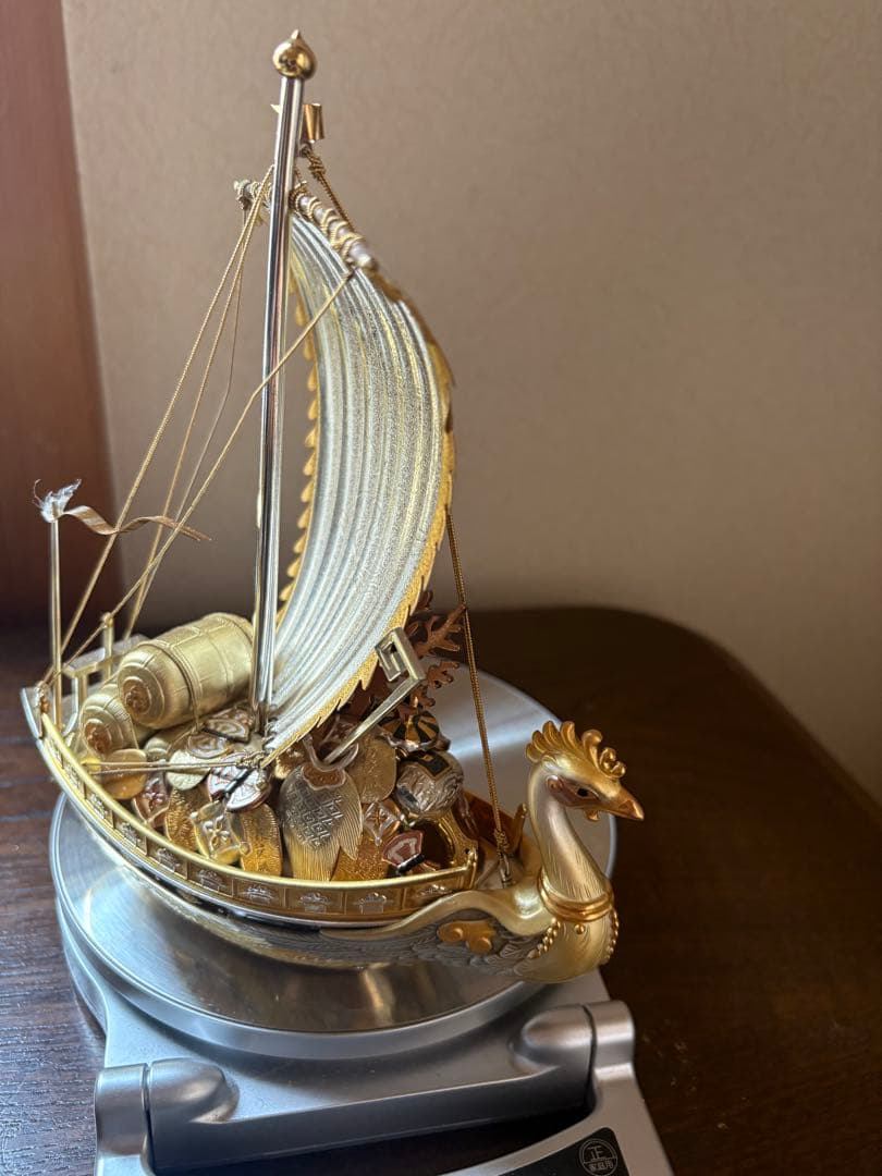 銀製　武比古　宝船 346g