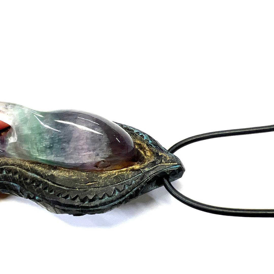 アイヌコタン　西田智三さん　ドルフィン　イルカ　天然石　フローライト蛍石　縞瑪瑙