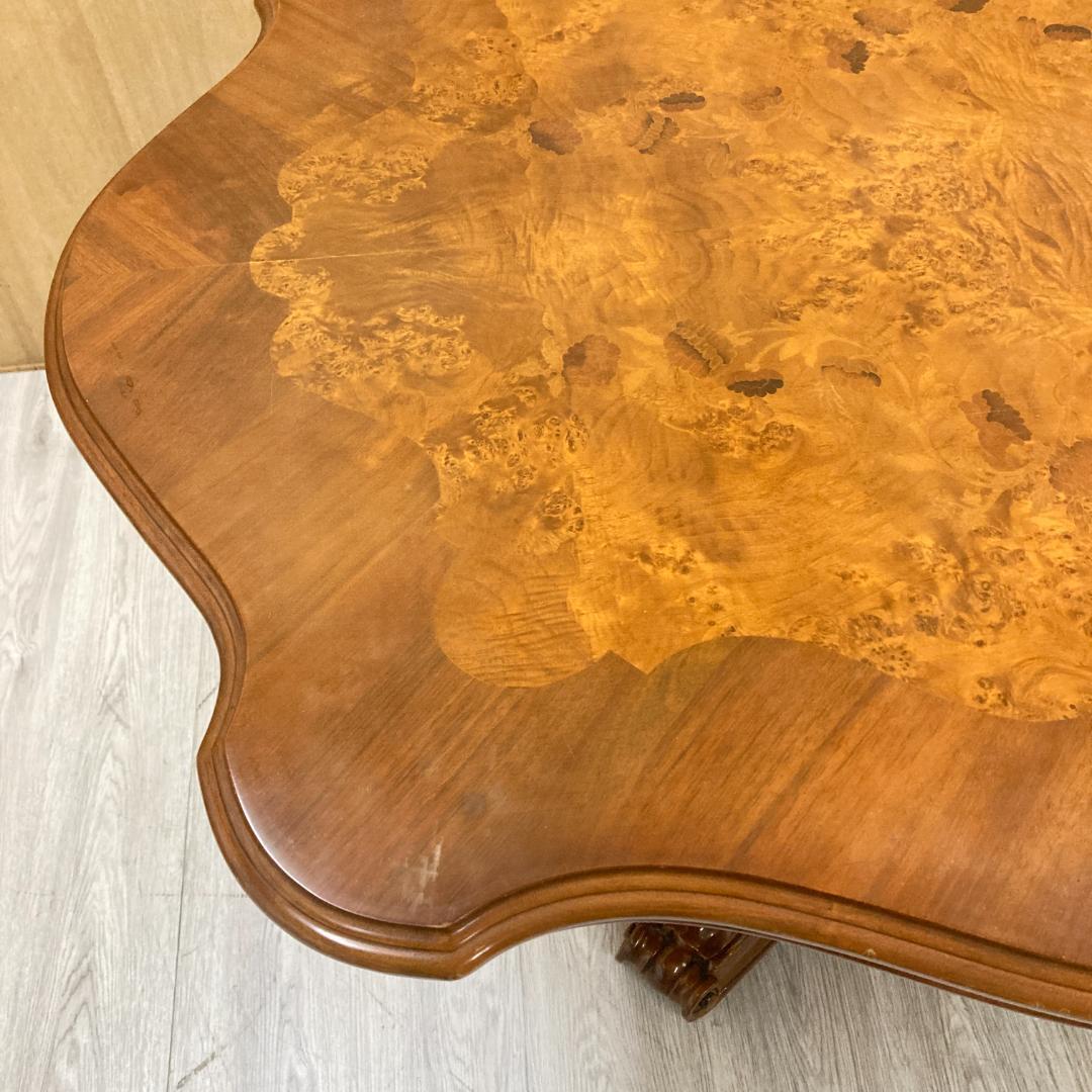 イタリア　象嵌　彫刻　大型ダイニングテーブル　200ｃｍ