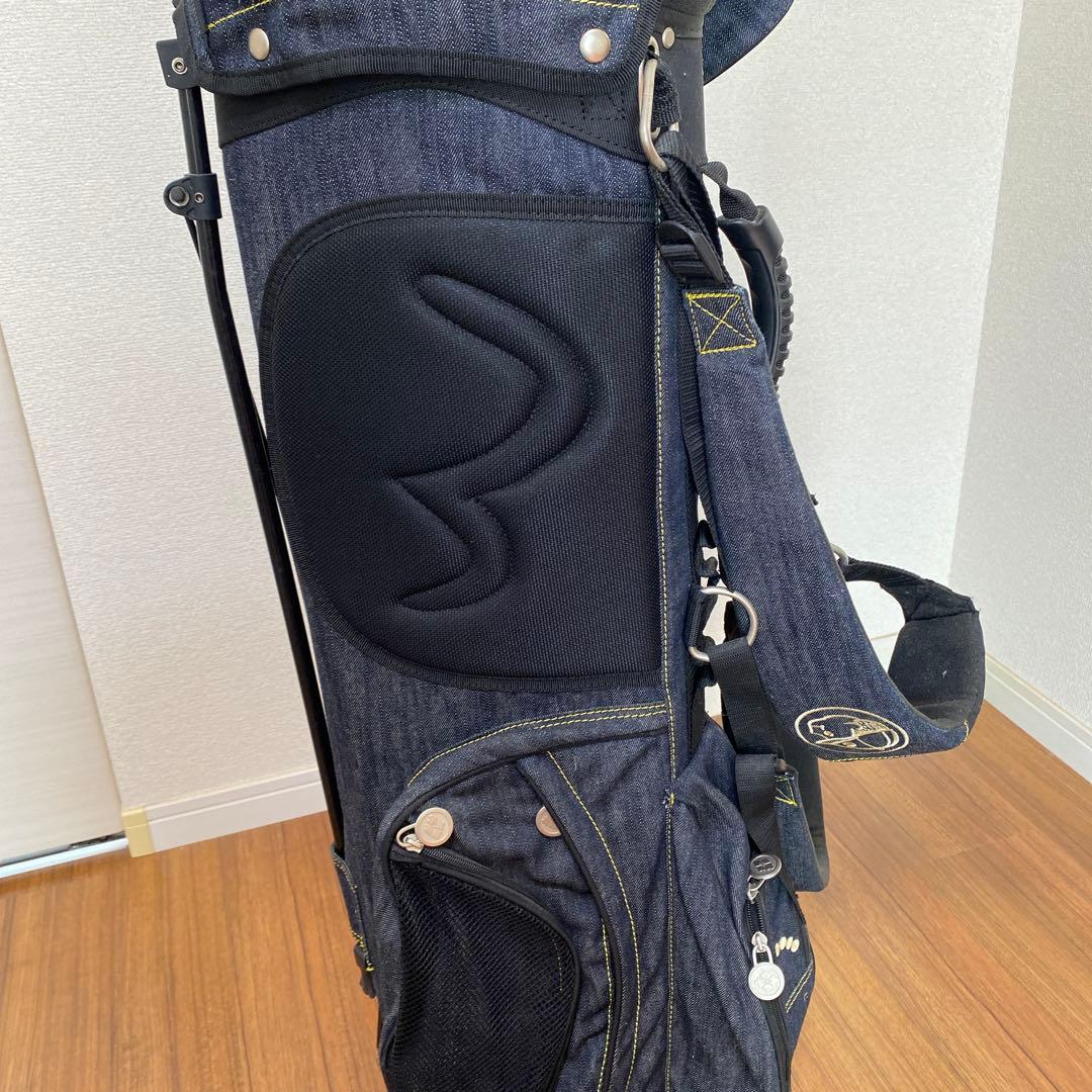 エヴィス　デニム キャディバッグ スタンド機能　グローブ等おまけ付　EVISU