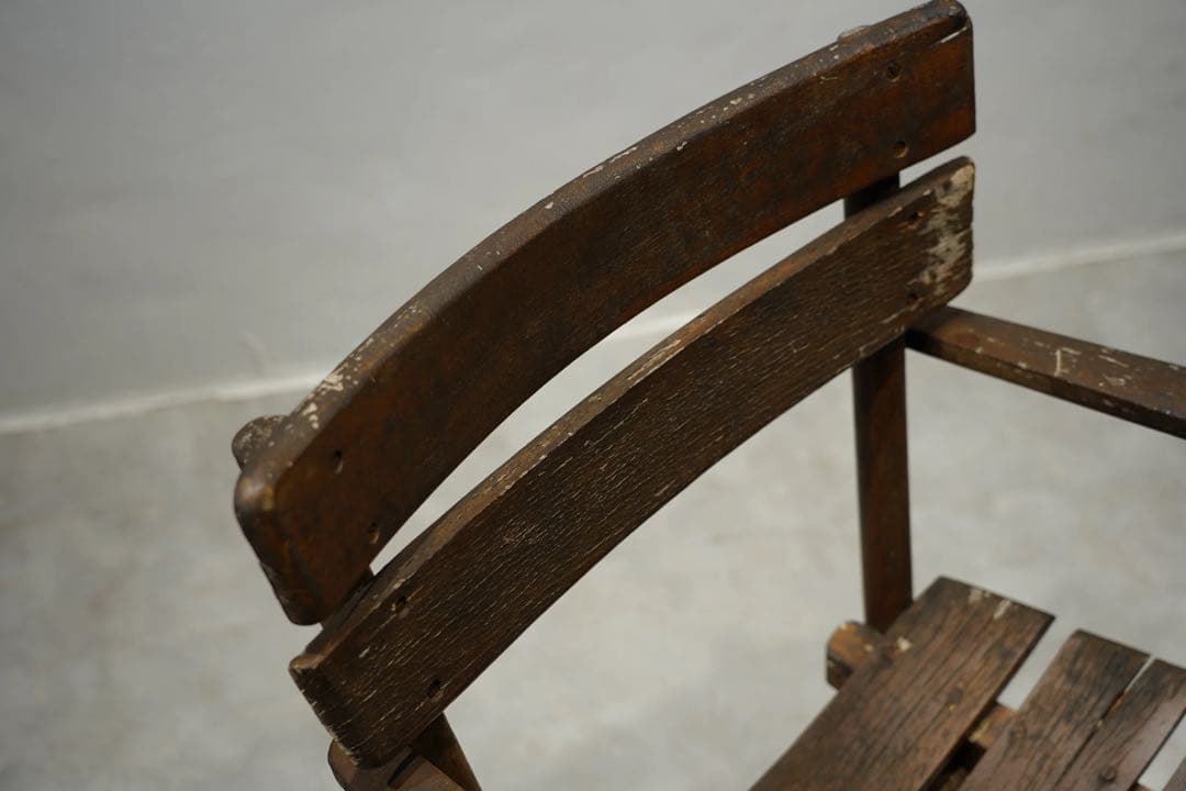 フランスアンティーク　1800年代初期　古木　アームチェア　アート