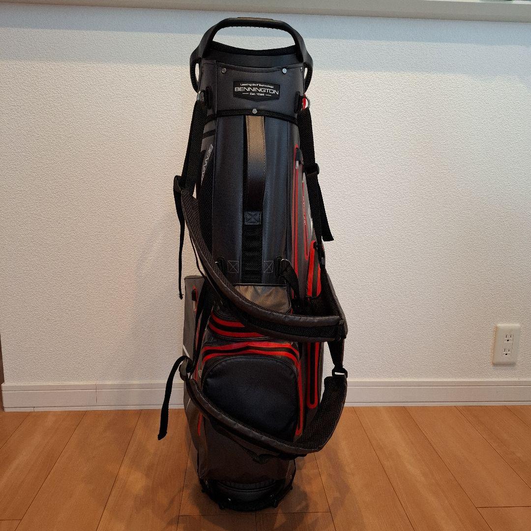 BENNINGTONZONE キャディバッグ 14分割グレー/レッド