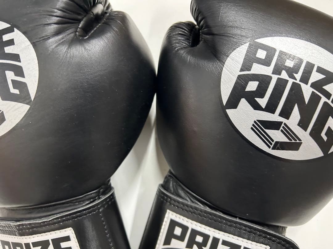プライズリング　ボクシンググローブ　本革製 黒 8oz
